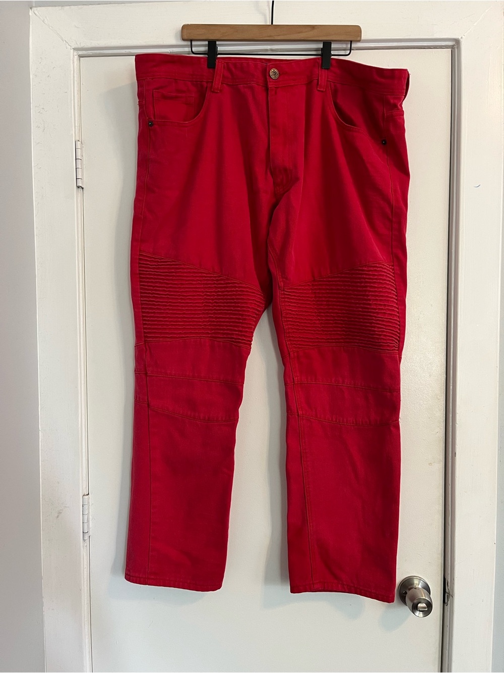 Odd Culture Red Moto Jeans men’s 44x32 slim fit